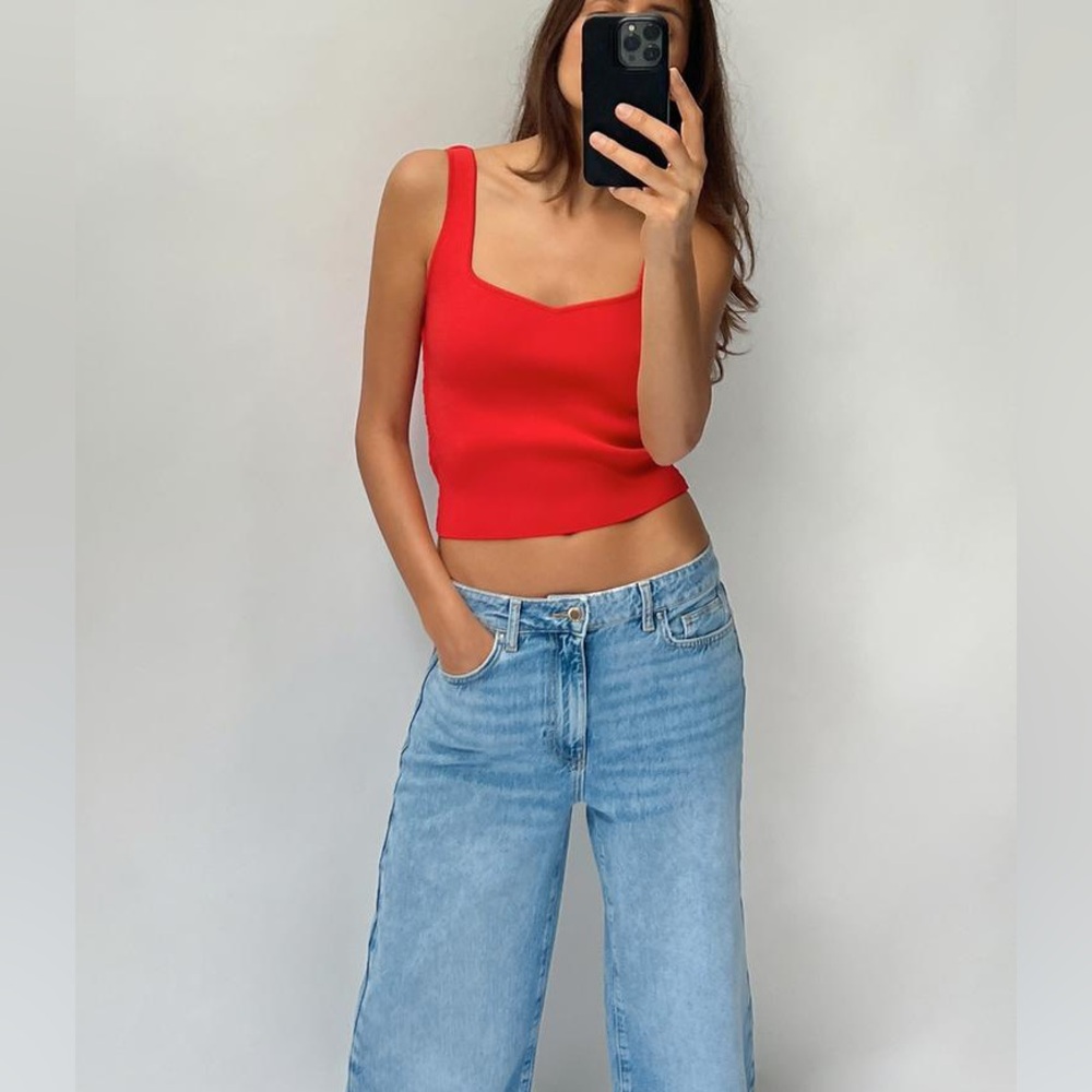 Zara Basic Knit Crop Tank